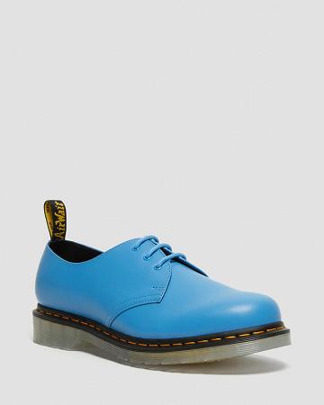 Dr Martens 1461 Iced Smooth Leren Oxford Schoenen Dames Blauw | NL 443SGL